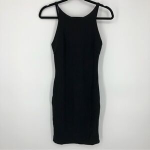 Lulus Dress Womens Medium Black Bodycon Spaghetti Straps Sleeveless‎ Darted